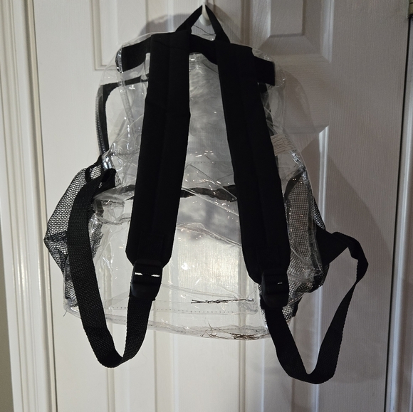 Clear Backpack Concert Bag School Ballgame Sporting Event Purse Black  NCAA NFL - Picture 8 of 10
